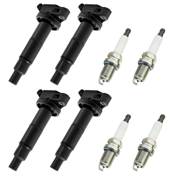 4PCS Ignition Coil and Spark Plug Set for Toyota Camry Highlander RAV4 Scion Lexus UF333+90919-01210
