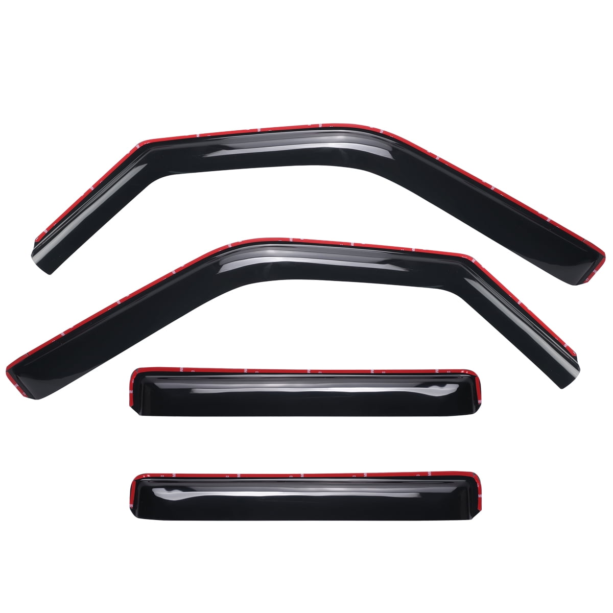4PCS In-Channel Guard Window Visor Deflector, Smoke Acrylic-4PCS E10935:E11006In-Channel Sun Rain Guard Window Visor