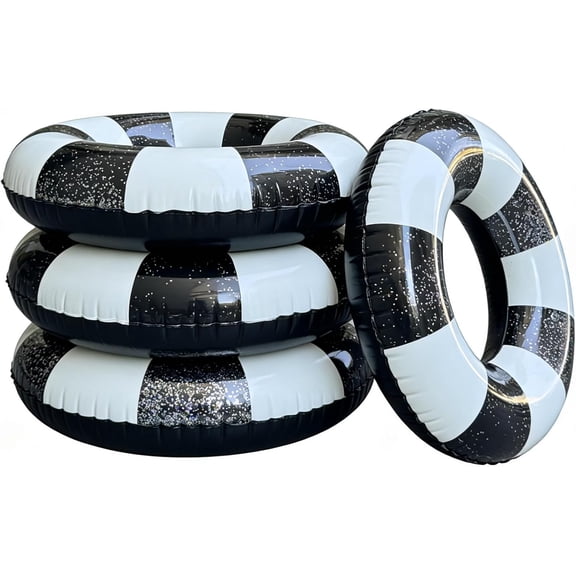 4PCS Inflatable Pool Floats 35" Swimming Rings Large Inner Tube Swimming Pool Swim Rings Pool Lounger Float for Pool Party & Summer