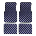 thumbnail image 1 of 4PCS JDM Racing Carpet Floor Mat Dadu Dice Car Floor Mat Accessories Classical Anti-Slip Checkered Print Floor Foot Pad Mats, 1 of 4