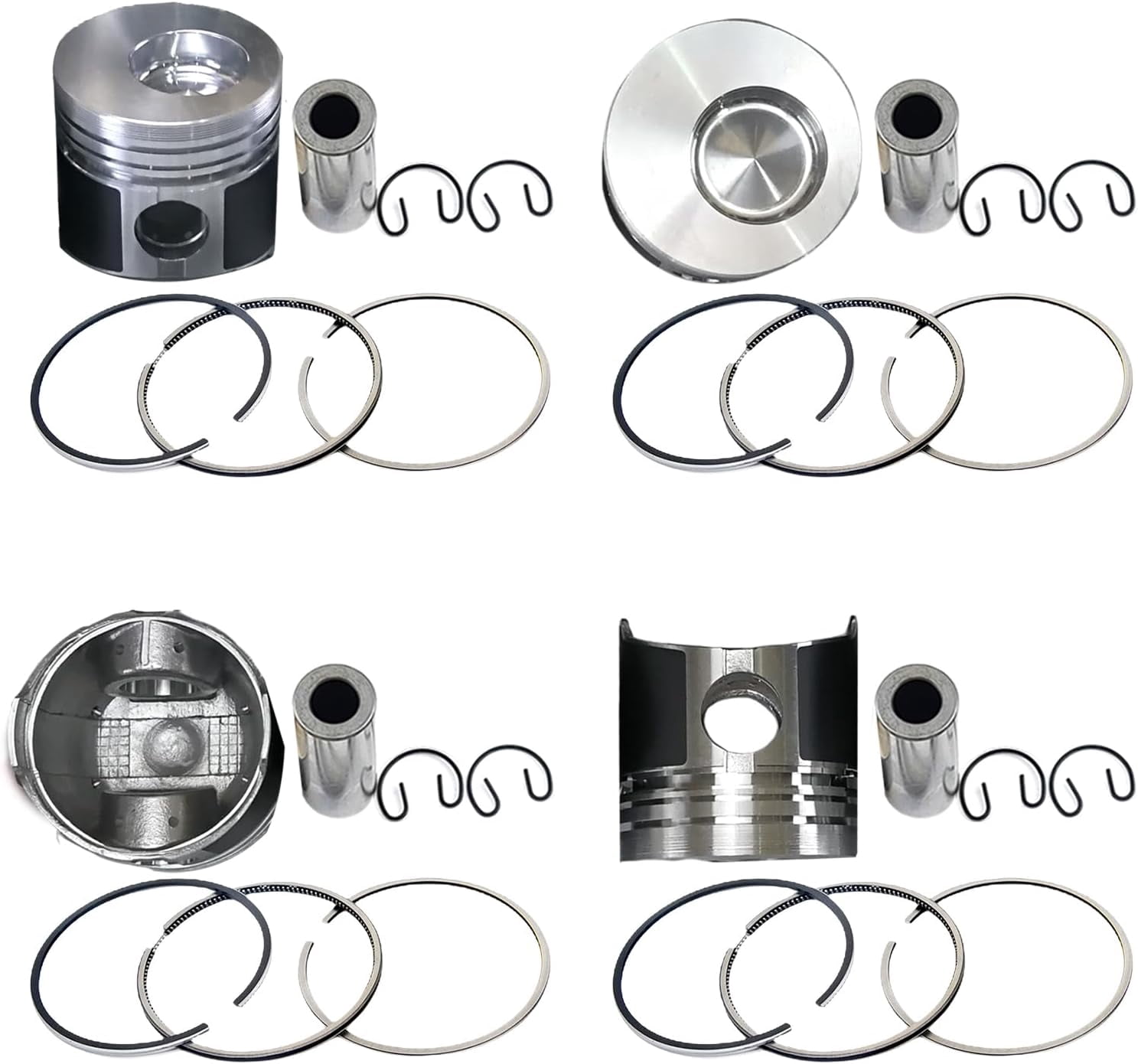 4PCS K4M Piston + Piston Rings For Mitsubishi K4M Engine B25 S30 B30 ...