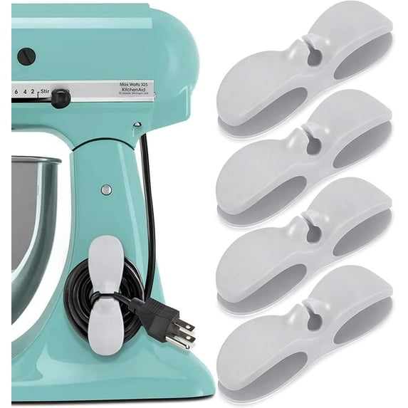 FacoFaco 4 PCS Kitchen Appliance Winder Cord Organizers Cord (Gray)