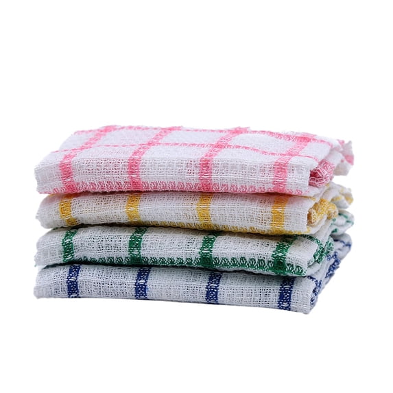 4PCS Kitchen Dishcloths For Washing Dishes 13.7x13.7 Inches Absorbent Dish Rags Cotton Scrubbing Wash Cloths Dish Towels Sets