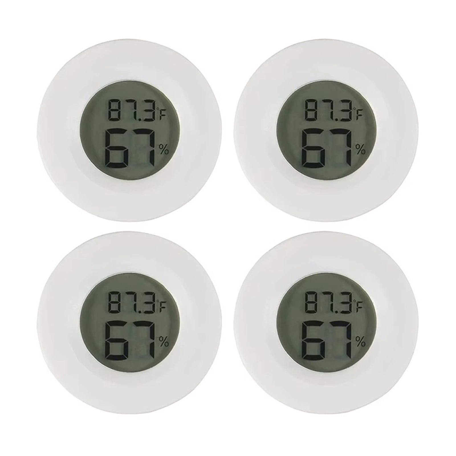 4PCS LCD Digital Thermometer Hygrometer Indoor Room Electronic Temperature Humidity Meter Sensor - WHITE