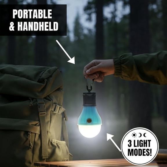 4PCS LED Camping Lantern Set  Portable Tent Lights with Clip Hooks & 3 Modes (High/Low/Strobe), LED Camping Lamp for Camping, Backpacking, Hiking, Party, Reading, Emergency