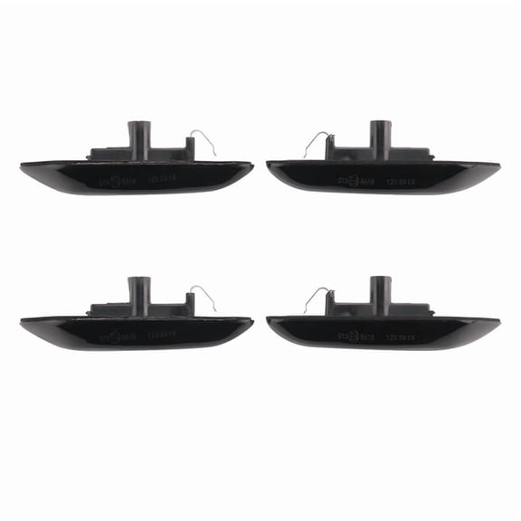 4PCS LED Dynamic Turn Signal Light Side Marker Sequential Blinker Lamp for - E46 E36 E60 E61 E90 E91 E92 E93 X1 E84,2 Pair x LED side marker light,Black
