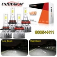 thumbnail image 1 of 4PCS LED Headlight Bulbs 9005 H11 For Honda Insight 2010-2014 High Low Beam Bulbs 6000K, 1 of 8