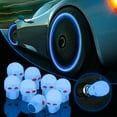 thumbnail image 1 of 4PCS LED Luminous Skull Tire Valve Caps – Handmade Rhinestone Stem Covers, Universal Fit for Cars, Bikes, Motorcycles, Cool & Unique Auto Accessories, 1 of 4