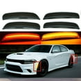 thumbnail image 1 of 4PCS LED Side Marker Lights Front Rear For 2015-2023 Dodge Charger Smoked Lens, 1 of 5
