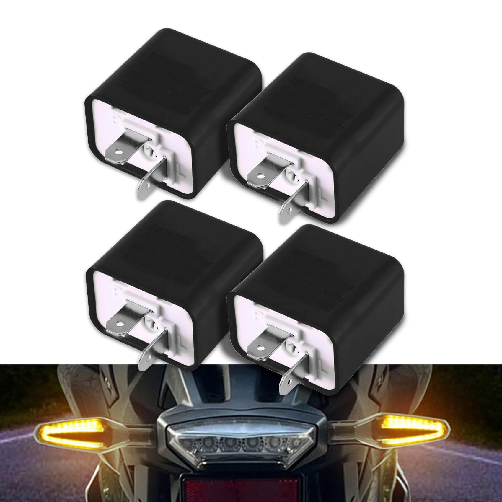 4PCS LED Turn Signal Indicator Flasher Relay, 2 LED Electronic Flasher ...