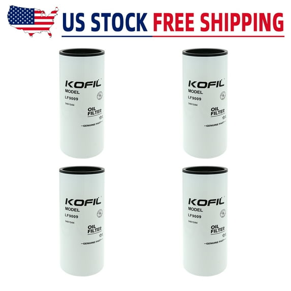 4PCS LF9009 Engine Oil Filter Fits:Cummins Case John Deer Kobelco Komatsu IHC Volvo &