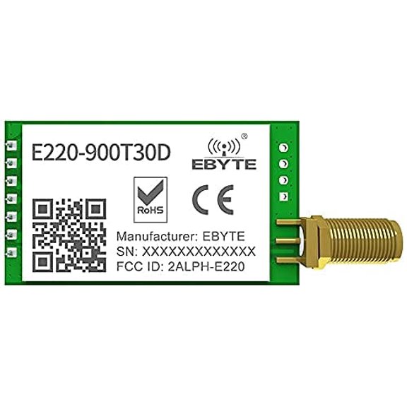 LLCC68 LoRa Wireless Serial Port Module 868MHz 915MHz 30dBm 10km Long Range E220-900T30D Low Power Consumption Small Size Transceiver Transmitter Receiver
