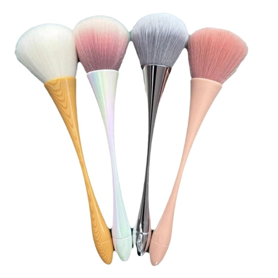 4PCS Large Fluffy Powder Makeup Brushes with Soft Synthetic Bristles, Professional Bronzer & Foundation Blending Brush Set for Loose Powder & Mineral Makeup, Daily Makeup & Travel Use
