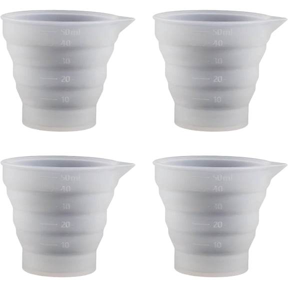 4PCS Laundry Dosing Balls for Liquid Detergent - Silicone Measuring Cup 50ml - Foldable Laundry Detergent Dispenser - Reusable Washing Liquid Measuring Cup - Portable Laundry Tool for Washing Machine