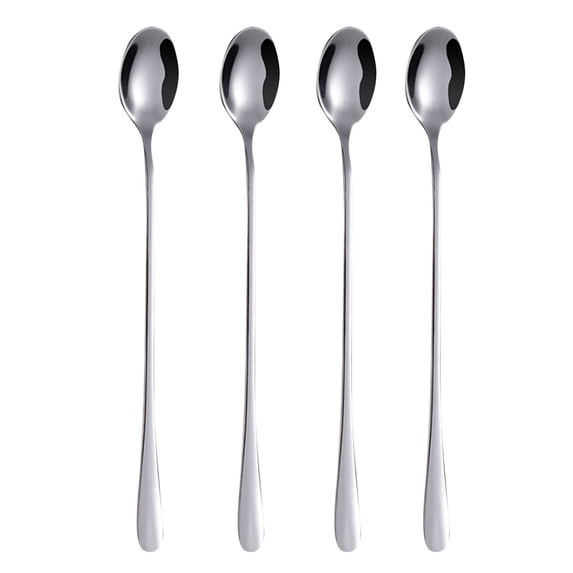 4PCS Long Handle Iced Tea Spoon, 9-inch Stainless Steel Mixing Stirrers ...