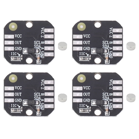 4PCS MT6701 Magnetic Encoder Module PWM/ Brushless Motor Magnetic Encoder ABZ Mode 1024 Lines Replaces AS5600