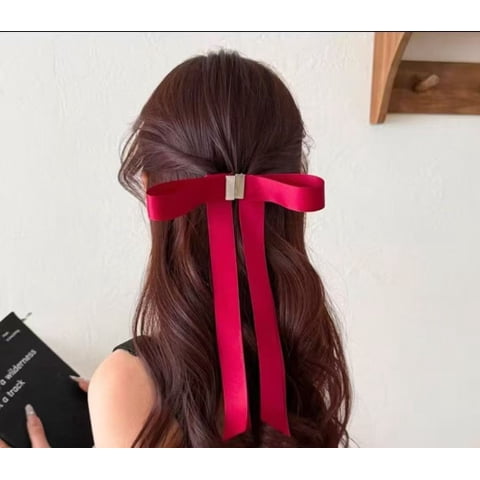 4PCS Magnetic Hair Bow Clips for Styling Mini Butterfly Strong Hold No Slip Magnetics Clips Seamless 2-in-1 Design Hairs Accessories Champagne Burgundy Premium Black White