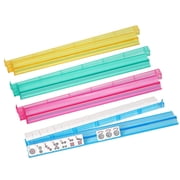 4PCS Mahjong Racks with Pushers,Clear Acrylic American Majiang Tile Racks,Imports Modern Mahjong Racks with Built-in Pushers