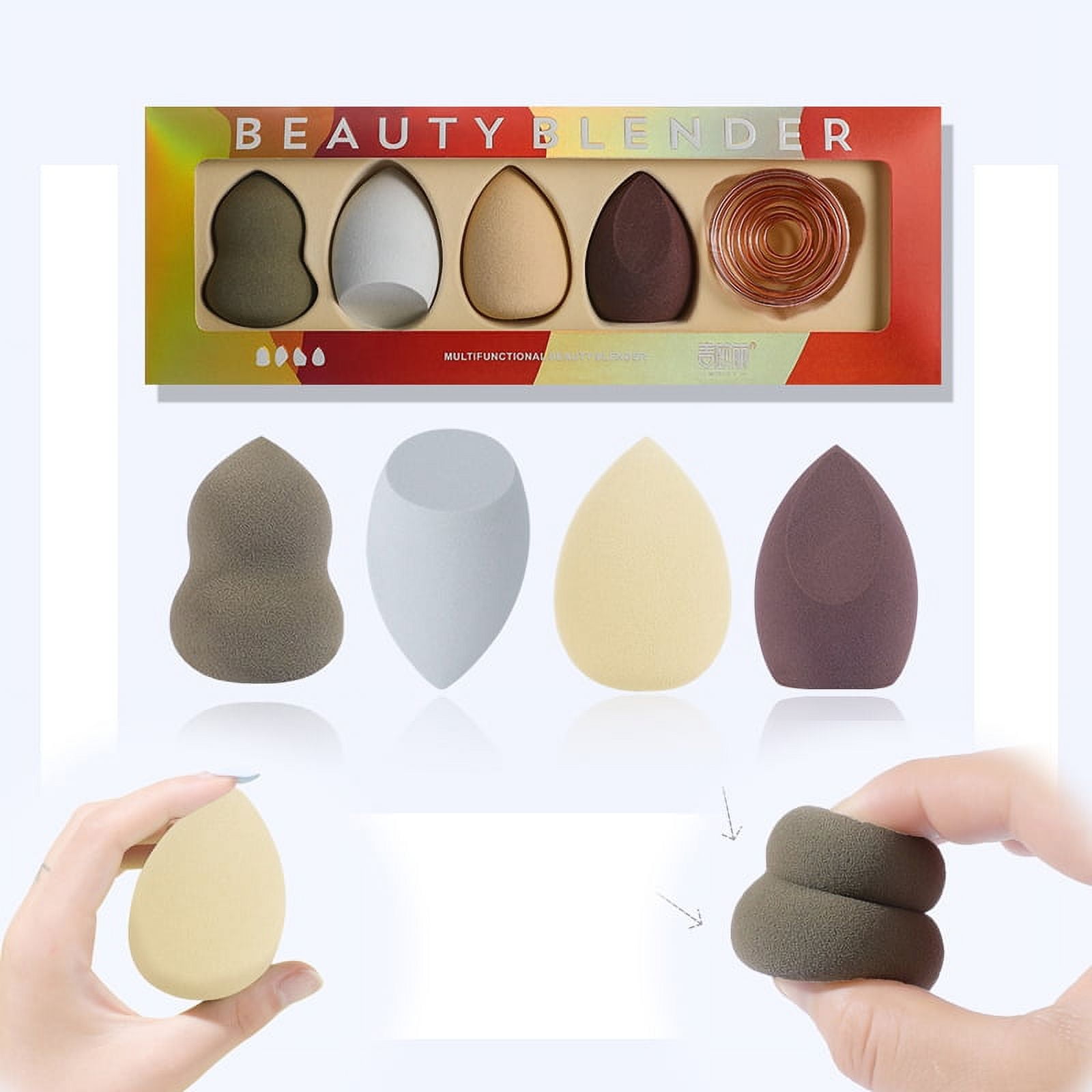 4PCS Makeup Sponge Blender,Beauty Blender Foundation Sponges Set,Beauty