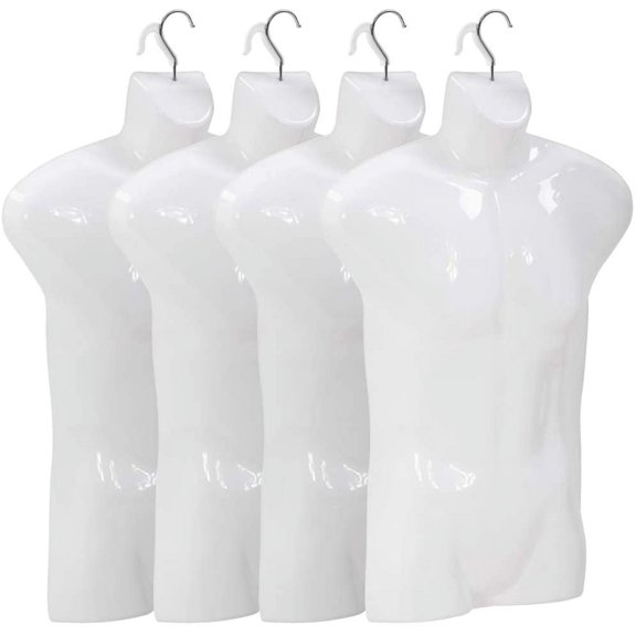 FDW 4PCS 30 inch Adjustable Sewing Mannequin,Stable Hook, Perfect for Display(White)