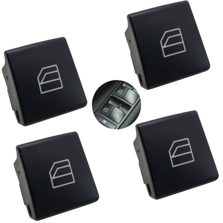 4PCS Master Window Switch Button Cover Cap For Mercedes-Benz W204 C-Class  W212