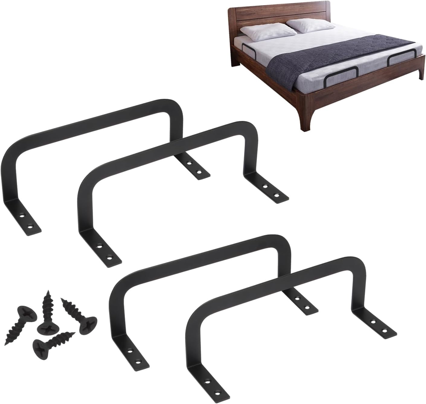 4PCS Mattress Slide Stoppers, Mattress Retainer Bar for Adjustable Beds ...
