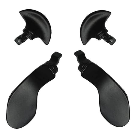 4PCS Metal Back Paddles for PS5 Controller, Paddles Replacement Interchangeable Parts for DualSense Edge Gamepad-Black