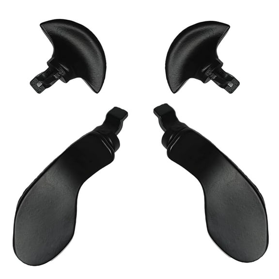 4PCS Metal Back Paddles for PS5 Controller, Paddles Replacement Interchangeable Parts for DualSense Edge Gamepad-Black