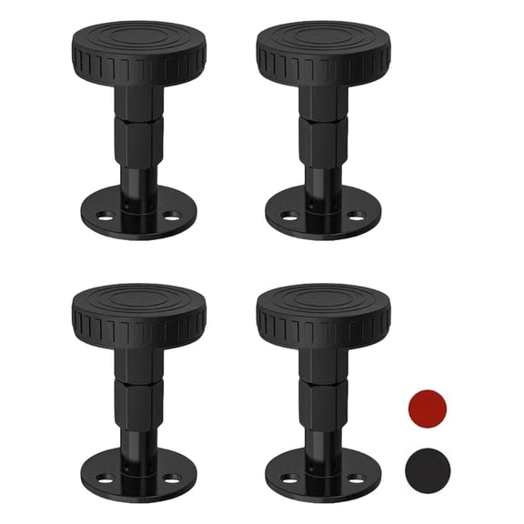 4PCS Metal Bed Risers Anti Vibrations Adjustment Height Furniture Support Legs with not Slip Base for Mattress elevations