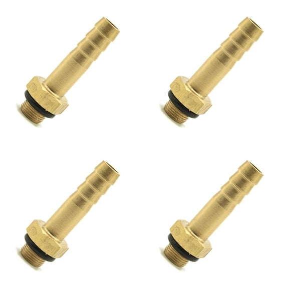 4PCS Metal Gas Stove Valve Adapter Camping Cookware Connector for Flat Propane Tank to Hose Burner BBQ Picnic Lightweight 49mm Long