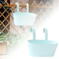 thumbnail image 1 of 1PCS Metal Hanging Planter for Outdoor - 11.2" Iron Railing Planter with Detachable Hooks & Drainage Holes - Fence, Balcony & Wall Mount Flower Pot for Indoor/Outdoor Decor, 1 of 5
