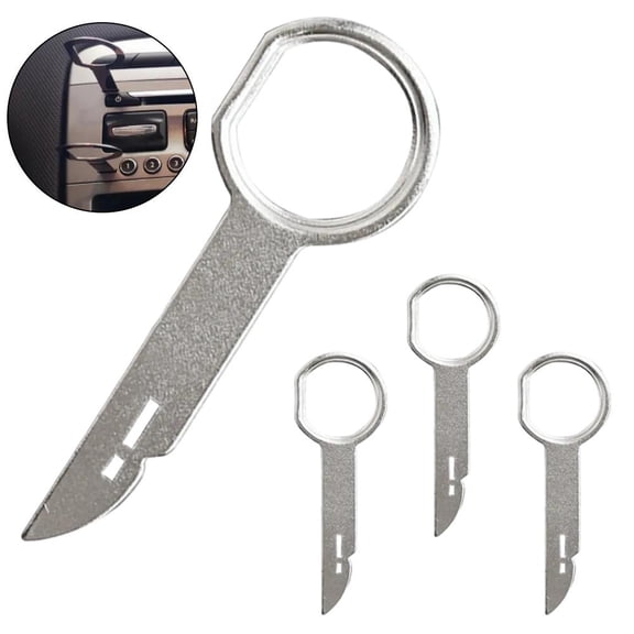 4PCS Metal Stereo Radio Removal Tool Kit for Car Audio Install & Release Pin Head Unit