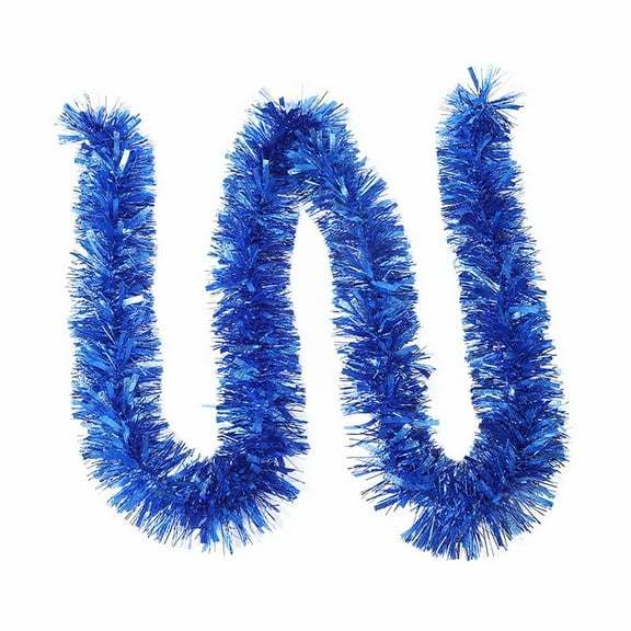 4PCS Metallic Tinsel Garland Twist Sparkly Foil Streamer Decor for Halloween Christmas Tree Party Indoor Outdoor,Garland for Mardi Gras Parade Floats New Year Wedding Birthday Celebration Decorations