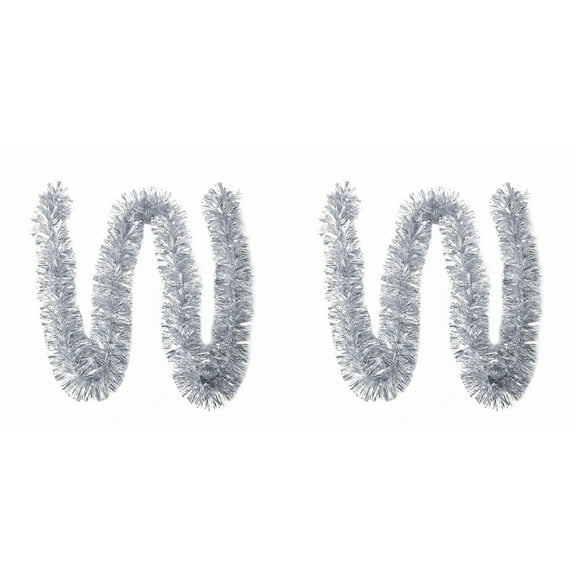 4PCS Metallic Tinsel Garland Twist Sparkly Foil Streamer Decor for Halloween Christmas Tree Party Indoor Outdoor,Garland for Mardi Gras Parade Floats New Year Wedding Birthday Celebration Decorations