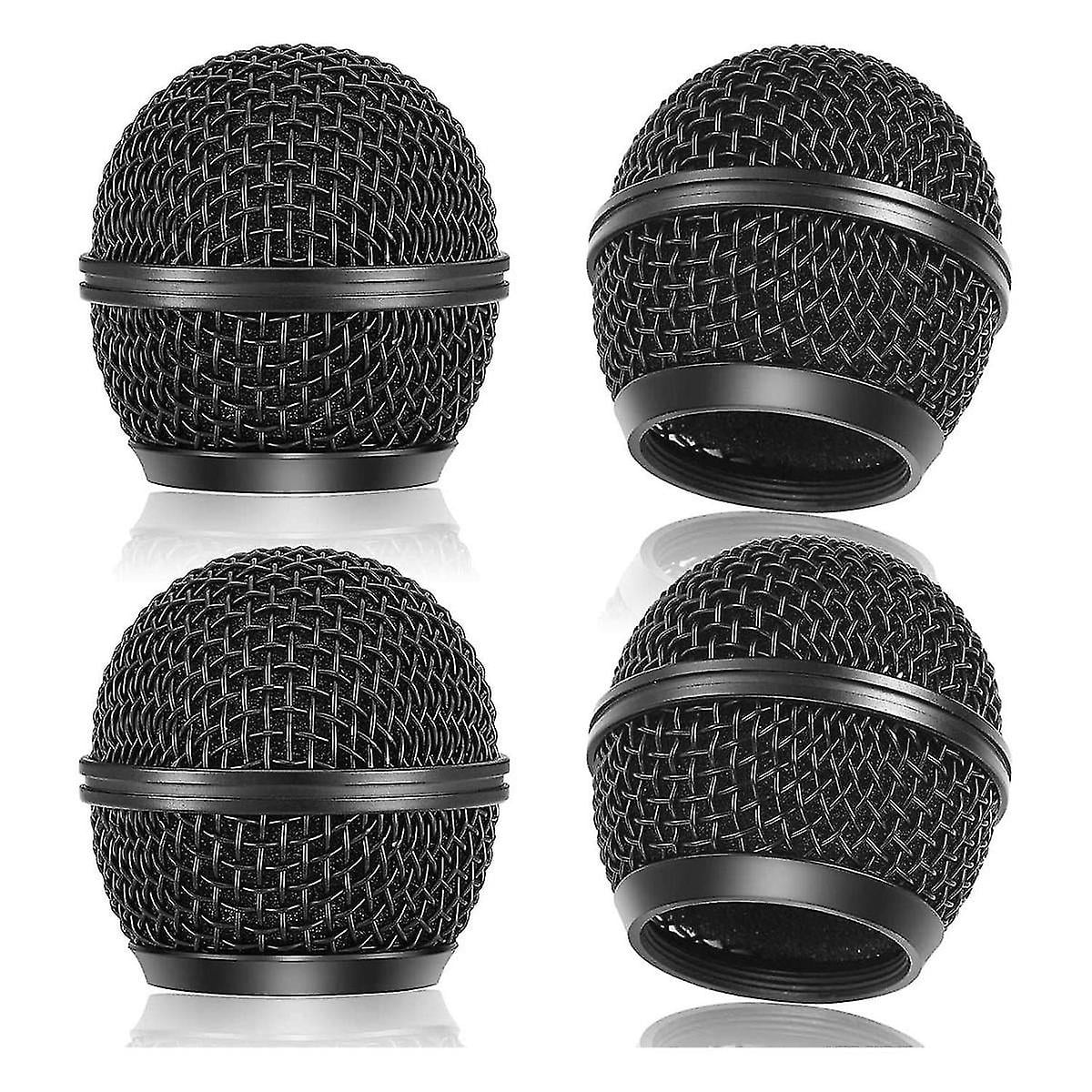 4PCS Mic Grille Replacement, Mesh Microphone Grill Head for SM58 Wireless Microphone & Wired