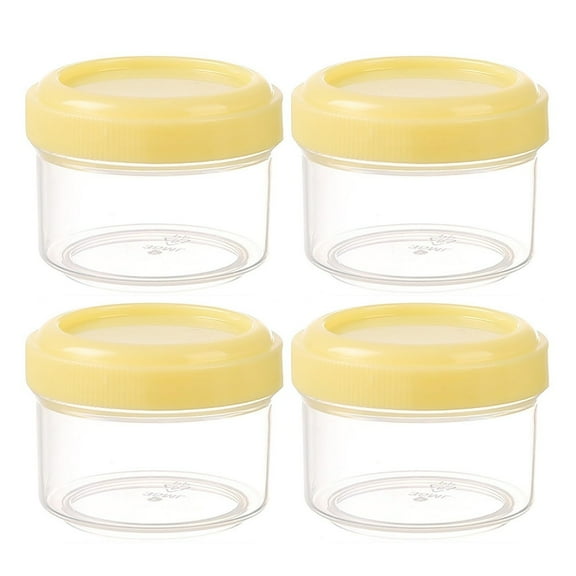 4PCS Mini Clear Jars Leakproof Lids Round Refillable Containers 35ml Food Storage For Kitchen Home Organizing 4PCS