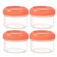 thumbnail image 1 of 4PCS Mini Clear Jars With Leakproof Lids Round Clear Container 35ml Refillable Storage Containers For Home And Kitchen Organizing Rubber Made Food Storage Containers with Lids Airtight Storage, 1 of 2