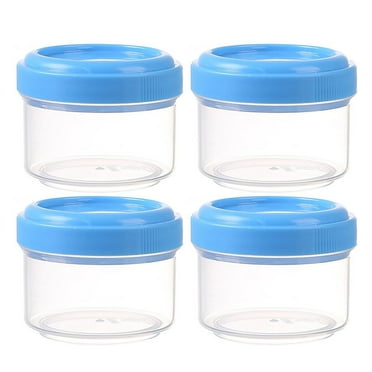 4PCS Mini Clear Plastic Jars with Leakproof Lids, 35ml, for Home and Kitchen Storage, Food-grade and Stackable