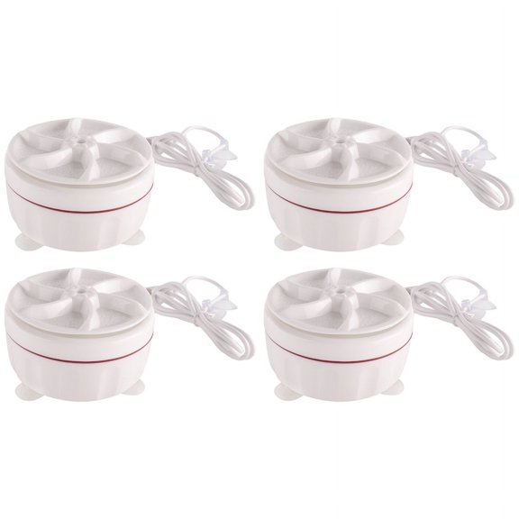 4PCS Mini Washing Machine USB Two-Way Rotating Turbine Portable Washing Machine for Sock Underwear f White plastic