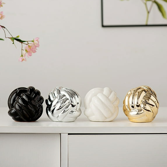 4PCS Minimalist Decor Knot for Coffee Table Decor Books, Book Shelf Decor Accents, Home Decor Aesthetics, Console Entry Table Decor, Decorative Objects, 3.15" x 3.7"