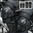 thumbnail image 1 of 4PCS Motorcycle Protective Gear,2PCS Knee Protectors and 2PCS Elbow Protectors,Motorcycle Knee Pads,Adult Knee/Motorcycle Elbow Pads/Adjustable Knee Cap Pads Protector Elbow Armor, 1 of 6