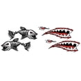 thumbnail image 1 of 4PCS Mouth / Fish Skeleton sticker for decals Fishing Boat Graphics, 1 of 6