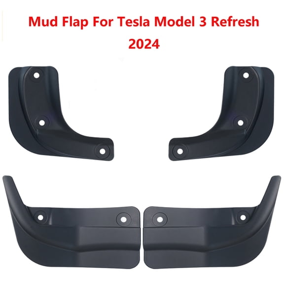 XUKEY 4PCS Mud Flap for Tesla Model 3 Refresh 2024 No-Drill