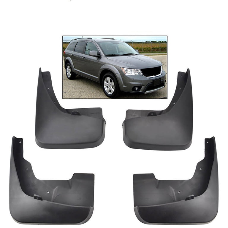 VekAuto Mud Flaps Kit For Ford Explorer 2011-2019 - Black Plastic Front & Rear Splash Guards, 4-Piece Set