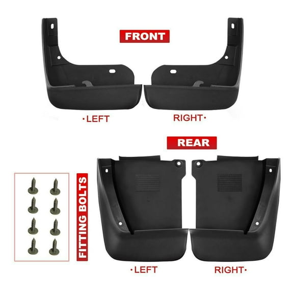 4PCS Mud Flaps Splash Guards For Honda 2003-2007 Accord Sedan Sedan Front & Rear
