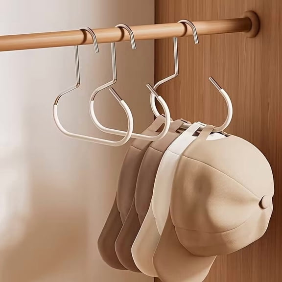 4PCS Multifunctional Non-Slip Metal Round Hooks for Home Storage - Perfect for Scarves, Belts, Ties, and More
