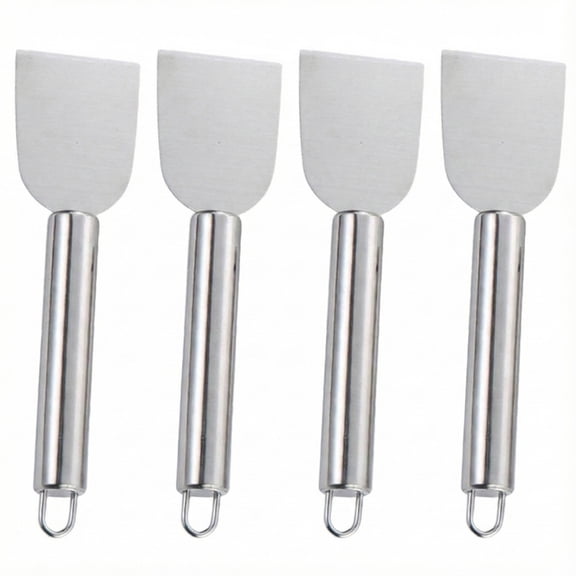 4PCS Multifunctional Spatula, Stainless Steel Kitchen Cleaning Spatula Scraper, Ice Defrosting Remover Oil Stain Cleaning Tool Kitchen