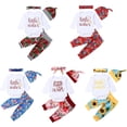 thumbnail image 1 of 4PCS Newborn Baby Girls Little Sister Romper Pants Leggings Outfits Set Clothes, 1 of 6
