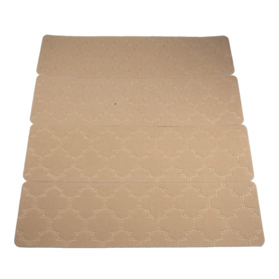 4PCS Non-Slip TPR Stair Mats: Easy, Washable & Customizable for Safety!