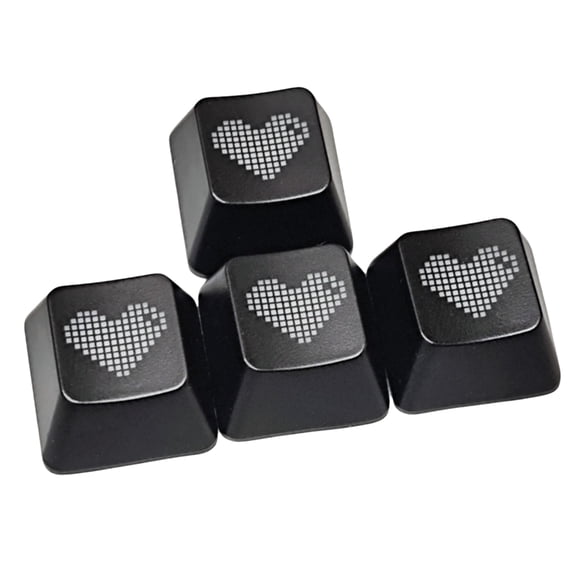 4PCS OEM Height Love Themed Directions Keycaps With Translucent Effect For Personalizing Gaming Mechanical Keyboards